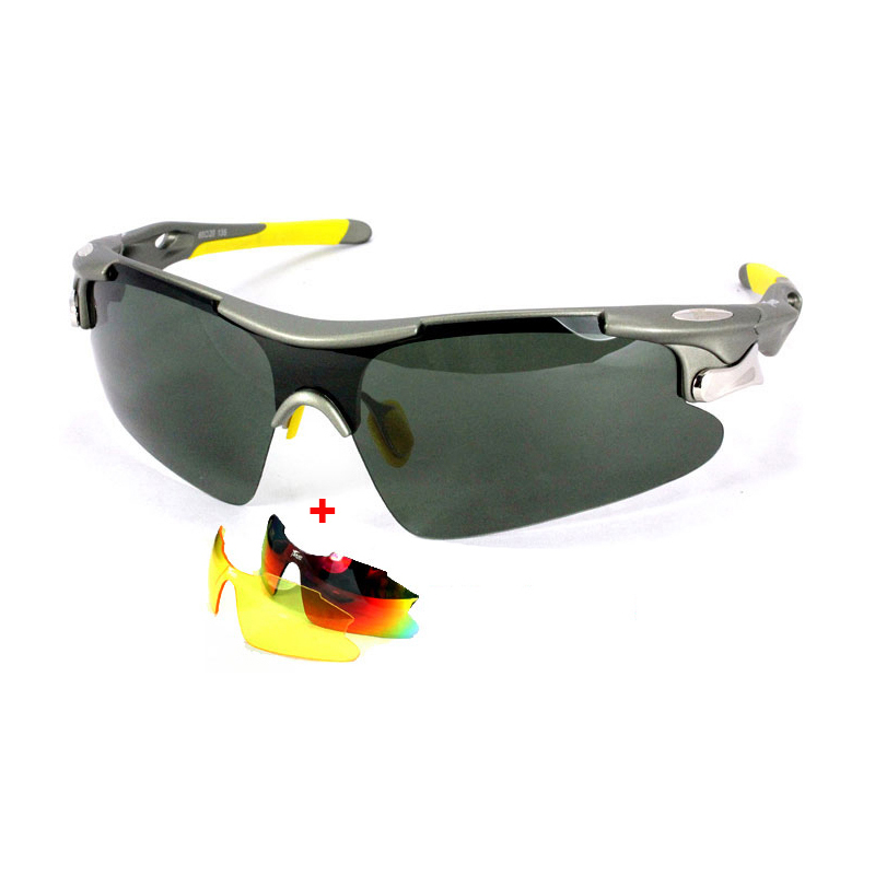 Bộ Kính Thể Thao 3 Tròng Mắt Panlees Gọng Dẻo D548 - Ghi Vàng